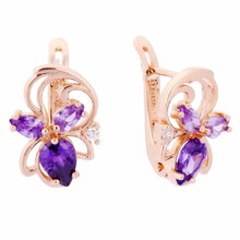 New Design Girls Drop Earring Women Earring Wholesale Femme Jewellery Rose Gold Color Women Accessories Luxury Jewelry 2024 - buy cheap