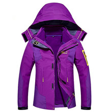 Jaqueta feminina de inverno 2 em 1, casaco de lã à prova d'água à prova de vento para caminhada, ciclismo e escalada 2024 - compre barato