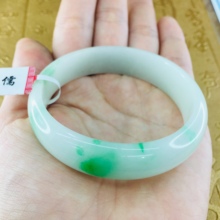 Send A certificate natural Jadeite bracelets carved green two-color 52-61mm female jade bracelet jewelry gifts 2024 - buy cheap