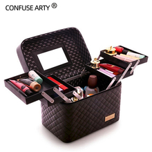 Capacity Professional cosmetic bag box hand-held jewelry box make up bag large multi-purpose travel cosmetics storage case 2024 - buy cheap