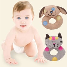 Cartoon Animal Dog Cat Rattles Plush Toys Soft Doll Crib Bed Hanging Hand Catches Animal Rattle Toys For Baby 2024 - buy cheap