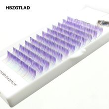 HBZGTLAD Brand new C/D curl 0.07/0.1mm 8-15mm false lashes white+purple color eyelash mix colored lashes Faux eyelash extensions 2024 - buy cheap