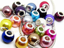Wholesale 100pcs/lot Mixed Color Imitation Pearl European Big Hole Beads Fit  Charms Bracelet &Necklace Jewelry DIY 2024 - buy cheap