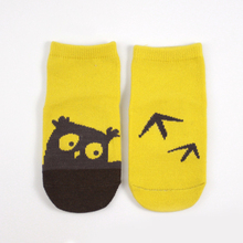 Горячая распродажа стильная пара для детей 0-3 лет детские нескользящие носки милые носки для новорожденным с рисунком совы зима 100% хлопок 2024 - купить недорого