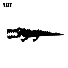 YJZT 16.3CM*4.2CM Cool Crocodile Shadow Original Cute Artistic Vinyl Decal Art Car Sticker Black/Silver C19-1149 2024 - buy cheap