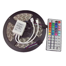 Full Kit 5M RGB Waterproof LED Strip Light 5050 SMD 60LEDs/M  + 44 Key Remote controller + 12V Power adapter RGB Led Stripe Tape 2024 - buy cheap
