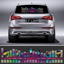 90*25cm eight combination Flash  Equalizer Glow Car Sticker Music Rhythm LED EL Sheet Light Sound Music Activated Equalizer 2024 - buy cheap