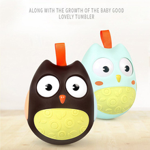 2 Colors Cute Animal Owl Baby Rattles Toys For Baby Roly Tumbler Fun Toy With Bell Toys For Children Kids 2024 - buy cheap