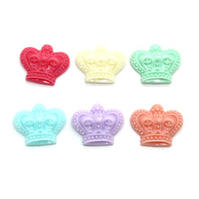 LF 50Pcs Mixed Resin Crown Decoration Crafts Flatback Cabochon Embellishments For Scrapbooking Kawaii Cute Diy Accessories 21mm 2024 - buy cheap