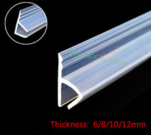 6 8 10 12mm Glass Seals Frameless Shower Door Window Balcony Screen Sealing Strip Weatherstrip Draft Stopper 3m h 2024 - buy cheap