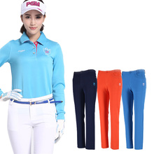 PGM одежда для девушек Женские Брюки Эластичность спортивная одежда женские узкие брюки для стильные рубашки-поло для гольфа и тенниса, плотные штаны XS-XL 2024 - купить недорого