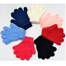 2016 Winter Warm Fitness Solid Kids Gloves Knitted Mittens White Children Gloves Kids For Boy Girls Gloves For 2-6 Y 7Cols 2024 - buy cheap