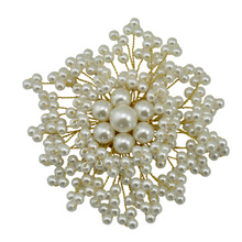 2018 Fashion Women Large Brooches Lady Snowflake Pearls Imitation Pearls Rhinestones Crystal Wedding Brooch Pin Jewelry 2024 - buy cheap