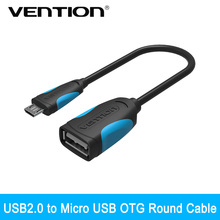 VENTION OTG адаптер Micro USB к USB 2,0 конвертер для Android Galaxy S3 S4 S5 планшетный ПК для флэш-мыши клавиатуры 2024 - купить недорого