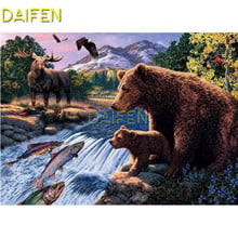 Full Round Diamond embroidery Full Square Diamond painting Cross stitch bears fish river forest eagle deer DIY 3D Diamond mosaic 2024 - buy cheap