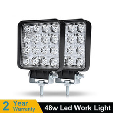 O trabalho conduziu o feixe luminoso 12v 24v da luz do carro da barra clara 27 w 42 w 48 w conduziu para a luz do ponto fora de estrada do trator do caminhão do jipe atv uaz suv 4wd 4x4 2024 - compre barato