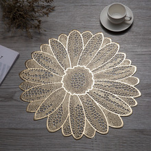 Waterproof 1pcs Placemat Flower Shape Table Mat  PVC Decorative Heat Resistant Table Pad Coasters Home Party Wedding Decoration 2024 - compre barato