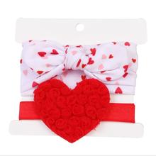 New Toddlers flower headbands Cute heart Kid Girls hair bow Beautiful Bowknot Hairbands Bows elastic Hair Accessories FD20 2024 - buy cheap