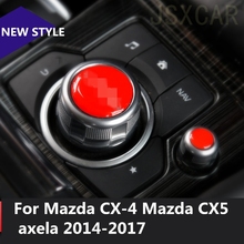 Car Gear shift Knob Switch Button Cover Trim Styling Interior decoration For Mazda CX-4 Mazdac CX5 axela 2014-2017 2024 - buy cheap