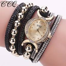 CCQ брендовые модные женские часы со стразами и браслетом, роскошные женские полностью Кристальные наручные часы, кварцевые часы, Relogio Feminino, подарок 2024 - купить недорого