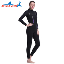 DIVE & SAIL-traje de buceo de cuerpo completo para mujer, neopreno SCR de 5MM, forro polar, para invierno, natación, surf 2024 - compra barato