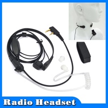 Headset de garganta com microfone e vibração, headset para rádio de duas vias 2024 - compre barato