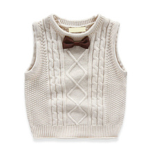 Fashion Spring Autumn Knitted Casual Boys Sweaters Vest Baby Boys Preppy Style Vest Kids Outerwear Waistcoat Children Knitwear 2024 - buy cheap