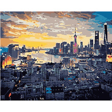 Картина для раскрашивания по номерам "Восточный город на закате", 50x65 см 2024 - купить недорого