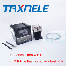 Digital PID Temperature Controller  REX-C900 REX C900 thermostat ssr output + 40DA SSR  Relay+ K Thermocouple 1m Probe RKC 2024 - buy cheap