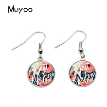 2019 Fashion Arrival The Best Life Ever Quotes Glass Dome Womens Fish Hook Earrings Jewelry Best Ever Life Quotes Gifts 2024 - buy cheap