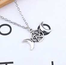 Vintage Star Moon Necklace Pendant Steampunk Unisex Hollow Pentagram Choker Necklaces Colar Fashion Jewelry Best Friends Gifts 2024 - buy cheap