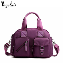 New Ladies Multiuse Colorful Designer Solid Nylon Shoulder Bag Waterproof Messenger Bag Large Capacit Travel Shopping Sac A Main 2024 - compre barato