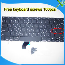 Brand New For MacBook Pro Retina 13.3" A1502 Small Enter RS Russian keyboard+100pcs keyboard screws 2013-2015 Years 2024 - buy cheap