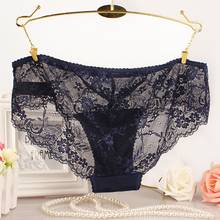 Sexy Lace Panties Women Briefs Seamless Underwear Silk Ladies Transparent Bikini Cotton for Girls Erotic Panty 2024 - buy cheap