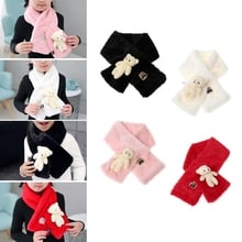 Lovely Baby Scarf Fashion Faux Fur Children Scarves Cute Bear Warm Winter Soft Shawl Wrap For Kids Clothes Accessory 2024 - buy cheap