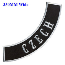350mm wide 3 colors Czech biker patches iron on embroidered patches for clothing/motorcycle jackets embroidery rocker patches 2024 - buy cheap