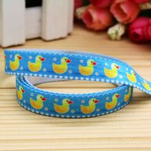 5/8 ''pliegues envío gratis elástico FOE estampado de patos diadema diy decoración al por mayor OEM P5799 2024 - compra barato