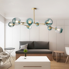 Luminária pendente de vidro em led, pós-moderno, luminárias de suspensão estilo nórdico, para sala de estar, suspensão 2024 - compre barato