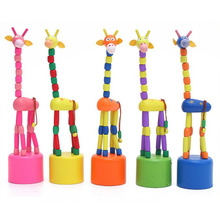 Mini Animal De Madera con forma De jirafa para bebé, juguete De Madera con forma De jirafa bailando 2024 - compra barato
