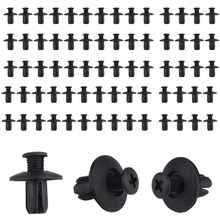 100 pcs/lot 8mm hole Black Door Rivet Push Clip Cars Lined Cover Barbs Christmas Tree Rivet Fasteners Auto Bumper Fasteners Clip 2024 - buy cheap