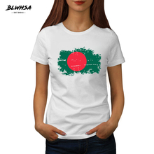 BLWHSA Bangladesh bandera T camisa pantalón corto Casual de manga larga Camisetas de marca de impresión de Bangladesh Bandera Nacional mujeres camiseta 2024 - compra barato
