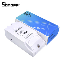 SONOFF-interruptor inalámbrico Dual Itead, módulo de relé para automatización del hogar, control remoto, temporizador, wi-fi, 10A, 220V 2024 - compra barato