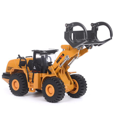 21CM 1/50 Scale Truck Model Die-cast Alloy Metal Car Tractor Wood Grab Machine Excavator Toy Engineering Toy for Kids Collection 2024 - buy cheap