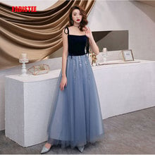 FADISTEE New arrival evening prom party dresses Vestido de Festa lace vestido de noiva boho formal gown navy blue velour 2024 - buy cheap