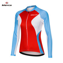 Women 100% Polyester Cycling Jersey Long Sleeve Maillot Ropa Ciclismo Bicycle Clothing Quick Dry Bike Clothes Sports Wear 2024 - buy cheap