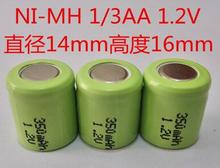 Free shipping 3pcs/lot 1.2v 1/3aa 350mah ni-mh rechargeable battery 1/3aa nimh battery 2024 - buy cheap