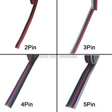 2Pin 3Pin 4Pin 5Pin Extension Wire Cable Connector Light Accessories for Single Color / RGB / RGBW LED Strip Connection 1m/lot 2024 - buy cheap