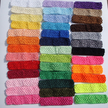 Doce crochê elástico para garotas faixa de cabeça fashion acessórios de cabelo frete grátis 33 cores faixa de cabeça 300 cabeças 2024 - compre barato