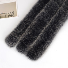 Real fox fur scarf 100% Genuine 70cm winter fur collar for men women's clothing hot selling neck wear 2024 - buy cheap