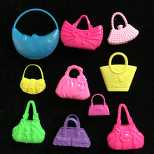NK-bolsa de plástico para muñecas Barbie, bolso de hombro informal a la moda, accesorios para muñecas Barbie, 10 Uds., aleatorio, Estilos mixtos 2024 - compra barato